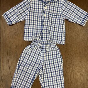 Petite Plume Blue Gingham Pajama Set